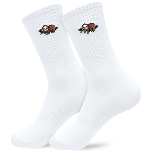 Smlper Animal Socks Tiersocken Lustige Socken mit Tieren Ich Liebe Dich Geschenke für Männer und Frauen Valentinstagsgeschenk Jahrestag Geschenk für Ihn Sie Socken mit Motiv Otter Pinguin Faultier