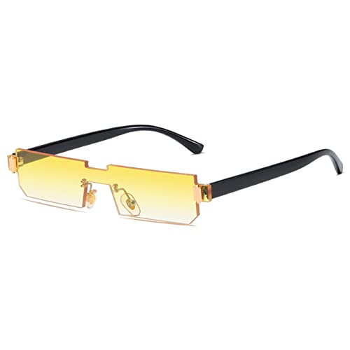 Petites lunettes de soleil femmes retro vintage sans bord pour un look ete elegant
