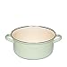 Riess 0281-006 - klasyczny rondel do koloru/pastelowy z chromowaną krawędzią, średnica 22 cm, jasnozielony