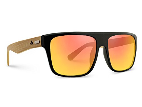 TREEHUT Wooden Bamboo Sunglasses Temples Classic Aviator Retro Square Wood Sunglasses