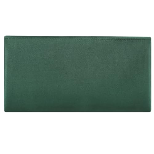 Image of Evening Bags For Women Pleated Satin Rhinestone Brooch Prom Clutch Purse With Detachable Chain Strap