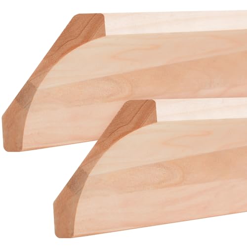 96 Inch Crown Molding Trim (2 Pack 48") Solid Wood Poplar Ceiling Molding Unfinished Decorative Crown Moulding for Cabinets Ceiling Wall by Maitys - Used condition - US$38.61