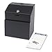 Safco Suggestion Box, w/Lock,4-3/4" Slot, 7-1/4"x6"x8-1/2", Black