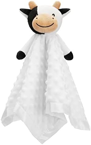 Pro Goleem Cow Security Blanket Soft Loveys for Babies for Boys and Girls Newborn Lovie Infant Blankie Cow Baby Stuff Baby Snuggle Toy Baby Gifts 16 Inch