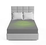 The Grounding Co. Fitted Terra Grounding Sheets Queen Size – Premium Organic Cotton Earthing Sheet with Silver-Infused Threads– for Sleep, Recovery & Wellness – Gray