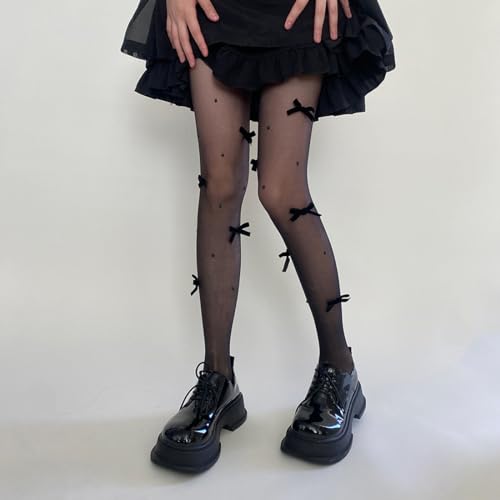 Image of Womens Sheer Tights Sexy Pantyhose Stockings Mesh Floral Patterned Lace Tights for Women Cosplay Party,Nude Roses