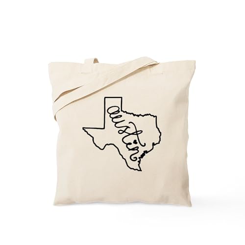 CafePress Austin Texas Tote Bag Reusable Natural Beige Canvas Shopping Bag