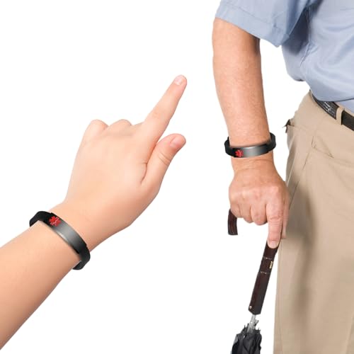 Medical Alert Bracelet Dual-Sided Custom Engraved ID Identification Personalized Wristband for Women Adjustable Band Security Clasp4