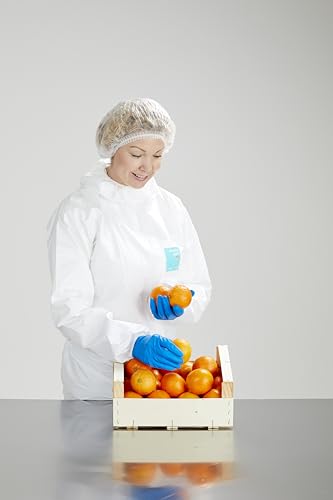 Image of Ansell AlphaTec 37-310 Multipurpose Nitrile Gloves with Long Cuff, Chemical Protection and Food Safety, Reusable Kitchen Gloves, Household Cleaning and Dishwashing, Blue, Size L (12 Pairs)