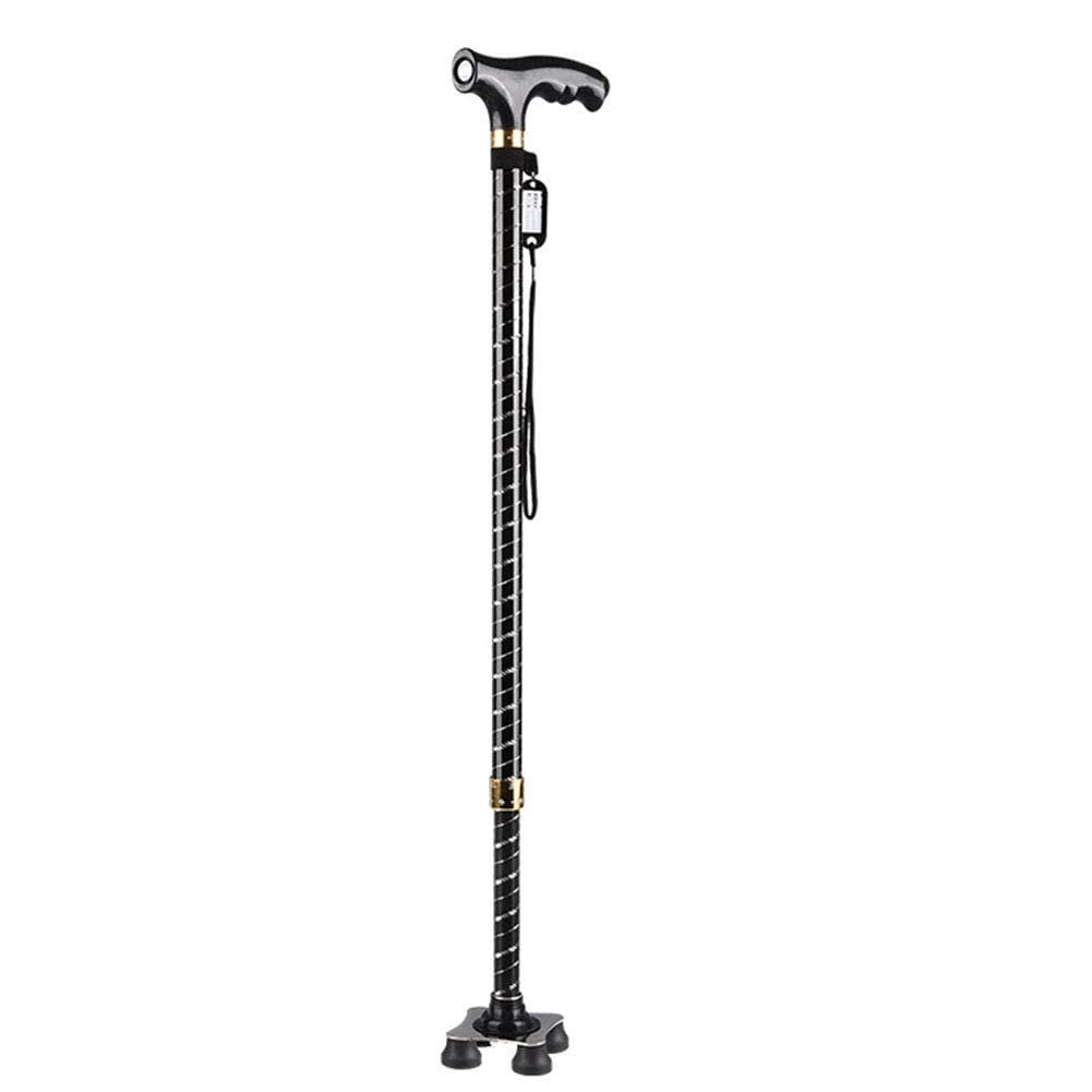 Bastón de Altura Ajustable con bastón de luz LED con Mango ergonómico y Base Antideslizante para Personas Mayores con Artritis y discapacitados Unisex Interesting