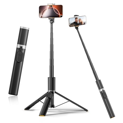 IST01 Treppiede Portatile per Smartphone 153 cm Bastone per Selfie per Telefoni Cellulari per All-in-One alluminio