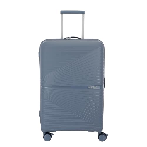 Image of American Tourister 77 CM Hard Shell 8 Spinner Wheel,Expander & Recessed TSA Lock Check-in Trolley Bag for Travel|Large PP Suitcase with Double Zipper,Flexi Packing Straps for Unisex (Grey, 77 CM)
