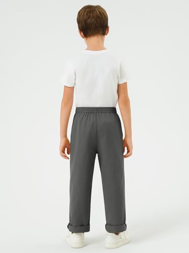 Image of Haloumoning Boys School Uniform Chino Pants Kids Twill Pants 5-14 Years