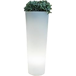 Maceteros Altos Con Luz Maceteros Iluminados para Exteriores - Macetero Ficus 80 Light con Cable (30X30X80)
