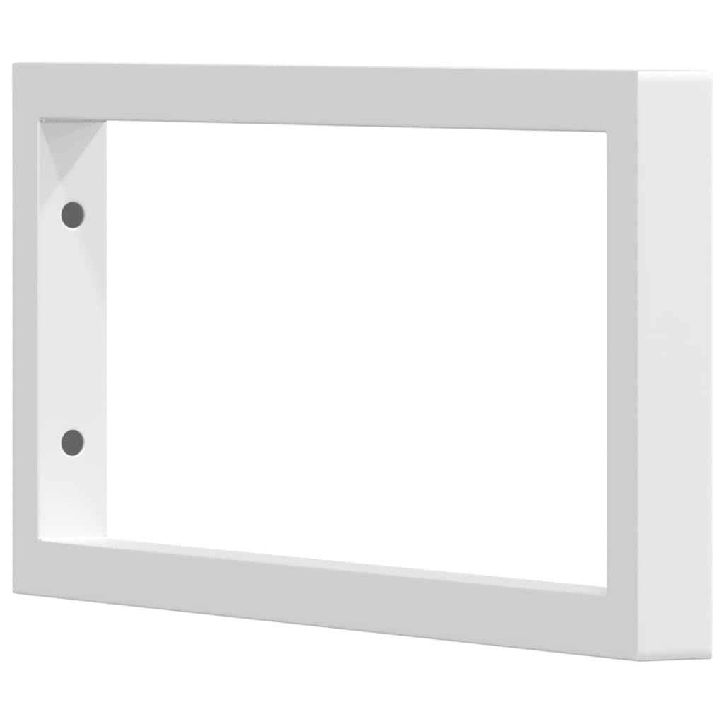 Set di 2 supporti per lavabo, in acciaio, rettangolari, per lavello lavabo, robusto supporto da parete per bagno e cucina, 20 x 45 cm