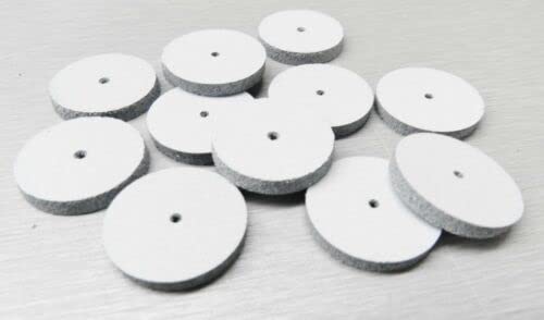 Silicone Square Edge Wheels White Coarse for Jewelry Polishing Made in Germany Pack of 10 by JTS
