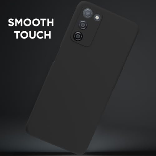Image of Outlouders Back Cover for Oppo A55 | Camera Protection | Durable Soft Matte Silicone Bumper Case (Black)