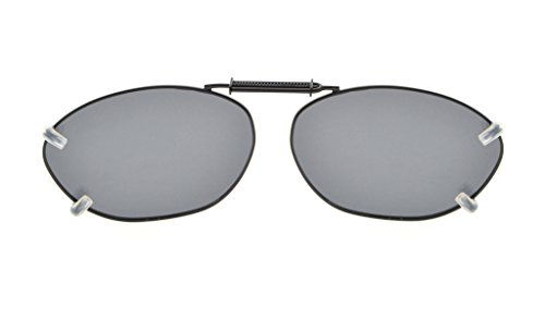 Eyekepper Metal Frame Rim Polarized Lens Clip On Sunglasses 2" x1 5/16"3