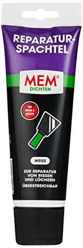 MEM Reparatur-Spachtel, Für Risse und Löcher, Gebrauchsfertig, Innen und Außen einsetzbar, Schnell trocknend, Überstreichbar, Lösemittelfrei, 330 g, Weiß