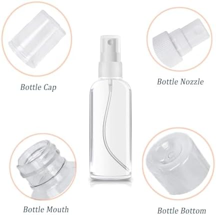 JIANYH 4 pcs Travel Spray Bottle, Small Spray Bottle 20ml atomiser Plastic Refillable Spray Bottle Transparent Fine Mist Spray Bottle, Perfect for Travel Holidays Swimming Camping Trips