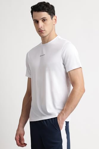 Image of Reebok Men's Polyester Gym T-Shirt - Quick Dry Moisture Wicking Sports T-Shirt for Men | Workout Running Training Tshirt for Men | Half Sleeve Active Tee