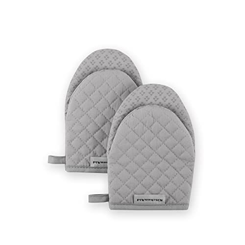 KitchenAid Asteroid Mini Oven Mitt Set, 5.5'x8', Grey, 2 Piece