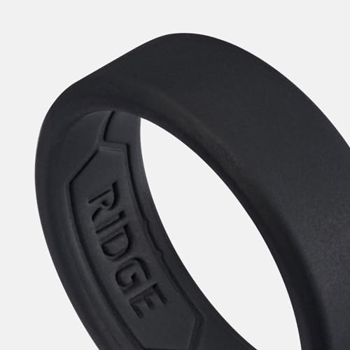 The Ridge Silicone Wedding Band for Men - Silicone Ring for Men - Beveled Edge, Dual Band Design - Mens Rubber Wedding Ring2