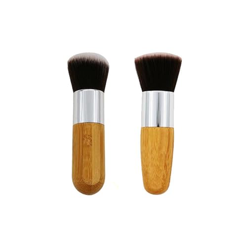 2 Pieces Bamboo Makeup Brushes Foundation Brush Blush Brush Conto...