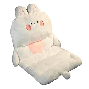 Generic Weißer Hase Plüsch Zabuton Sitzkissen