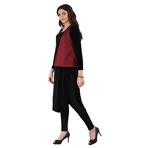 Image of Aurelia Womens Open Front Slub Ethnic Jacket
