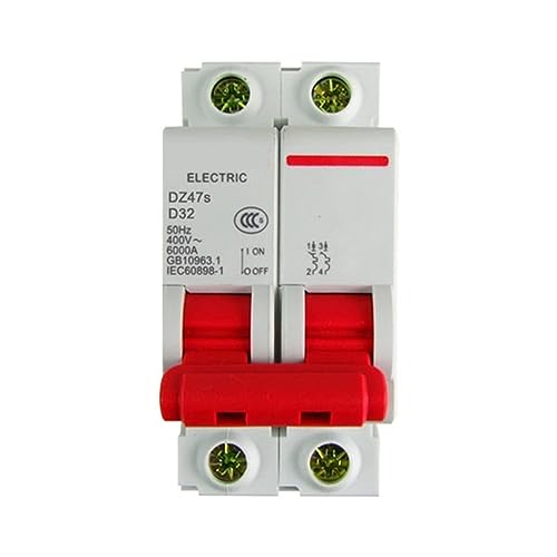 Disyuntor DZ47S 2P Tipo D 40A interruptor magnetotérmico riel DIN 6kA