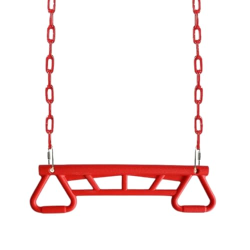 Image of REZNOR Trapeze Swing Bar Playset with Plastic Gym Trapeze Bar for Kids /Adults, | Weight Capacity 120 kg (Red)