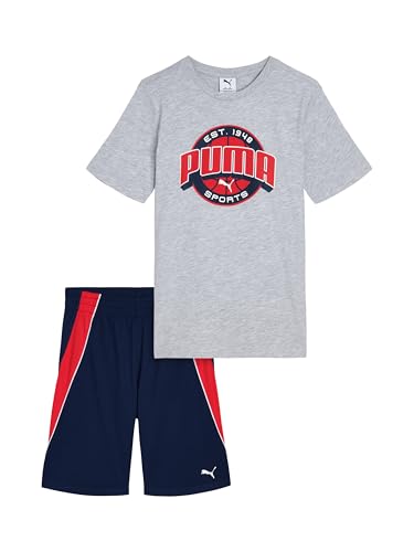 Image of PUMA Kids Graphic T-Shirt & Fleece Short Set (Toddler)