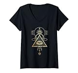Photo Gallery donna wicca gotico magia nera pagano occulto occhio onniveggente maglietta con collo a v Photo Gallery donna wicca gotico magia nera pagano occulto occhio onniveggente maglietta con collo a v