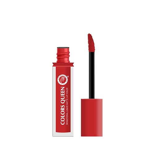 Image of Colors Queen Sensational Liquid Matte Lipstick - 7g | Long Lasting, Fade & Transfer Proof Lipstick | Highly Pigmented, Water & Smudge Proof Liquid Lipstick for Women (04 - Strawberry Shortcake)