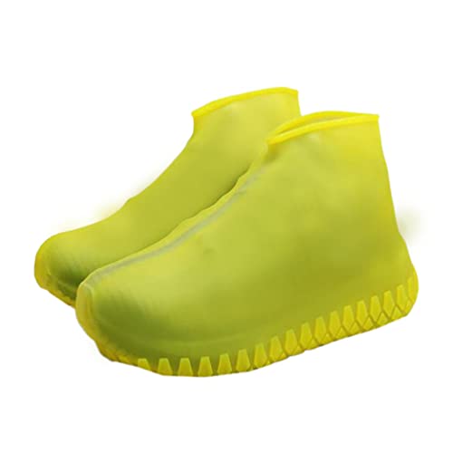 NOLITOY 1 par Unisex XL Cubrezapatos Amarillo para Días Lluviosos para Calzado Exterior y Fácil de Limpiar miniatura 1
