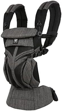 Ergobaby Baby Carrier Omni 360 Cool Air Mesh, 4-Positions for Newborn to Toddler (0-3 yrs), Ergonomic Child Carrier & Backpack, Onyx Black