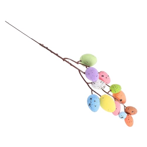 Gatuida decoración de Pascua Huevos Juguete de Pascua decoración Pascua Adorno de selección de Huevo de Pascua Rama de Huevo Artificial de polivinilo Colorful