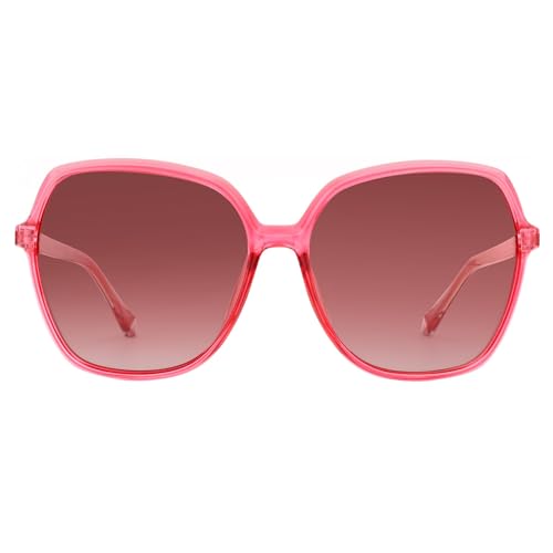 Image of ZENOTTIC Retro Polarised Sunglasses for Women, Oversized Square UV400 Protection Ladies Fashion Shades for Travel, Parties