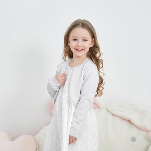 Image of Girls Cardigan Bolero Ruffle Open Front Button Cover-Up 3-12Y