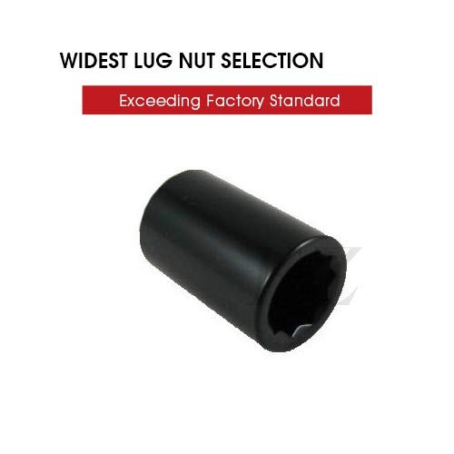 Black Tuner Acorn 14x1.5 Lug Nut Kit 20 Pc Set with Key