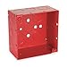 2-Gang 4 in. Life Safety Flat Red Cover (25 Pack)
