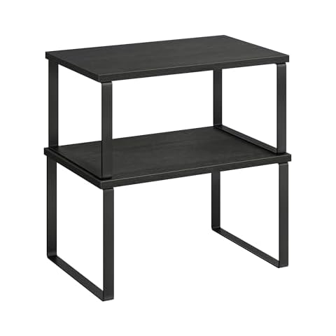 SONGMICS Spice Rack, Set of 2 Cupboard Shelf Organisers Cover