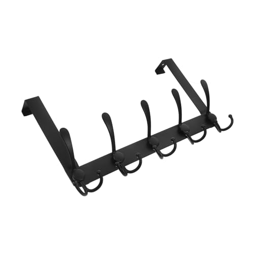 MUCKLILY Sturdy Over Door Hooks 5 Piece Set for Towels Coats Space-Saving Door Coat Hanger Easy Install No Drill Organizer for Bathroom