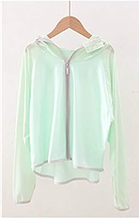 Amazon 夏の新型の女性の屋外の日よけの肩掛け 日よけの帽子 氷の糸の日よけの服 平均サイズ アップルグリーン Genrics ラッシュガード