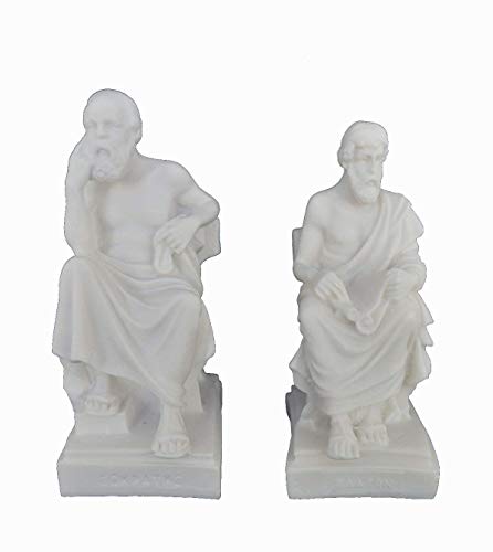 Estía Creations Socrate et Platon Sculpture Statues Ensemble de Philosophes de grec ancien Cover