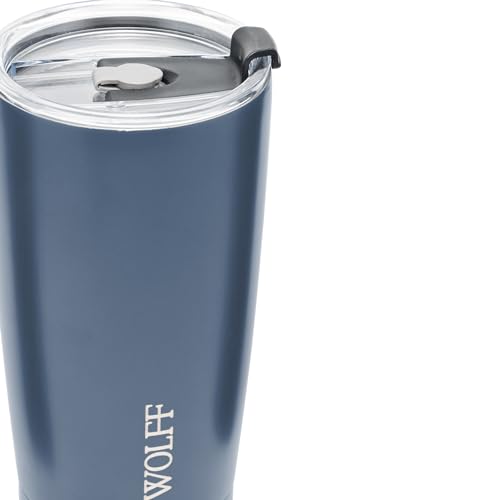 Copo Térmico de Aço Inox Parede Dupla com Tampa Azul 600ml - Wolff
