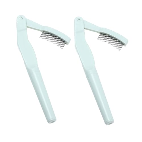 PATKAW 2 Piezas Peine De Pestañas Peine Para Dar Forma a Las Pestañas Rulos Herramientas De Pestañas Latigazo Afeitadora De Cejas Peine De Cejas Maquinillas De Afeitar Máscara Abs Green