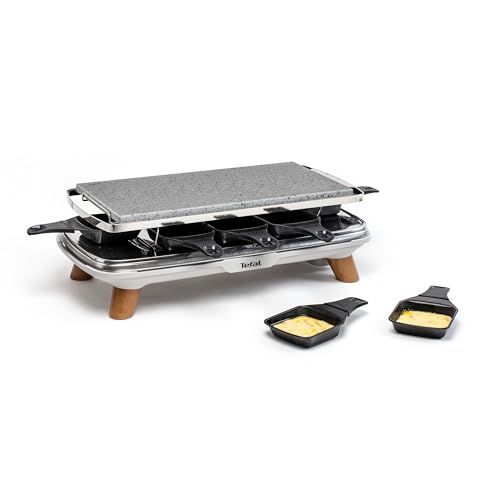 Tefal Raclette Pierrade Gourmet, Raclette Pirade 2 en 1, Uso en Interior, 1350 W, Piedra natural, 8...