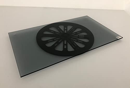 Tecnidea Base pivotante pour TV et PC, en Verre trempé Noir fumé Dimensions 50x 32 cm -GK54N